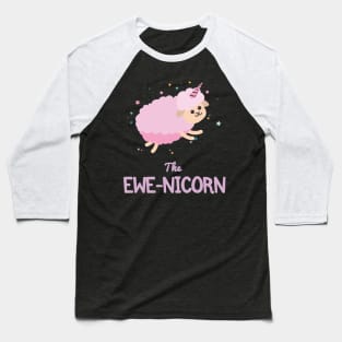 Ewenicorn | Sheep Ewe Puns | Funny Unicorn Baseball T-Shirt